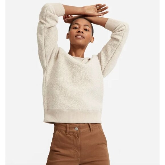 EVERLANE The ReNew Teddy Oversized Crewneck Size XSmall - Picture 1 of 9